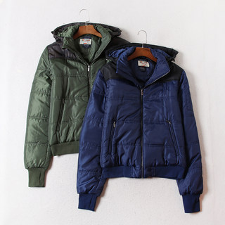 Hooded removable thick cotton jacket other autumn and winter