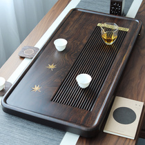 Senyu whole piece ebony tea tray household solid wood tea table light luxury modern tea Sea small kung fu tea tray