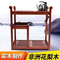Senyu solid wood tea car mobile Tea Table wheeled tea table Rosewood household solid wood tea tray small tea table simple
