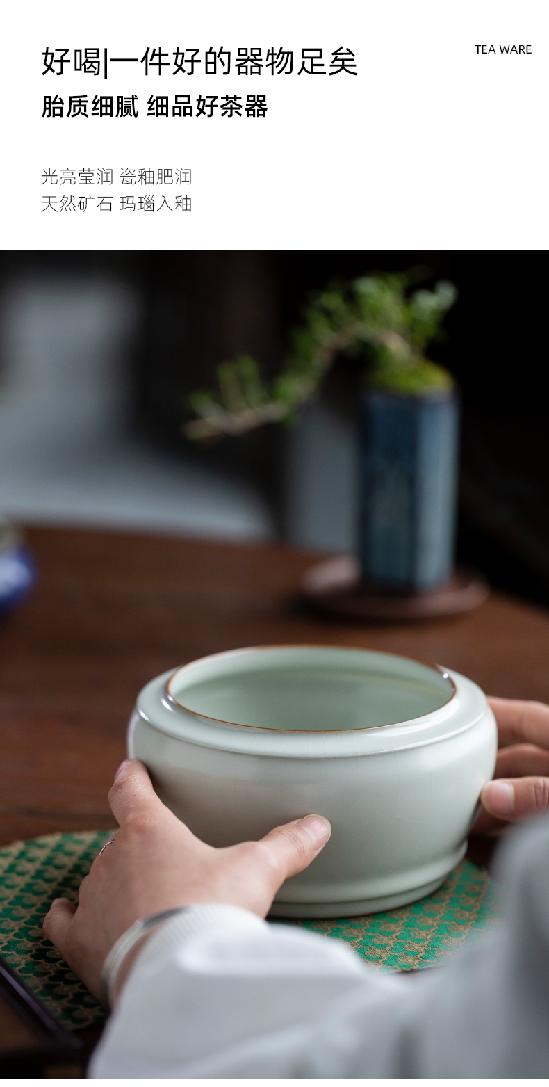 Jingdezhen XiCha your up full moon water wash water jar ceramic tea set with parts for wash bowl tea taking with zero tea wash to cylinder