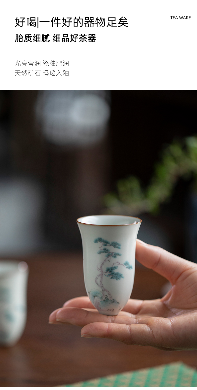 Mountain sound jingdezhen your up wind fragrance - smelling CPU master cup single CPU personal special sample tea cup single cups