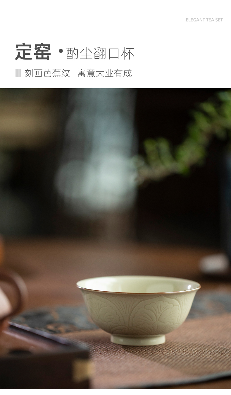 Jingdezhen up dust action turn koubei checking glass its cup single cup sample tea cup cup kung fu master