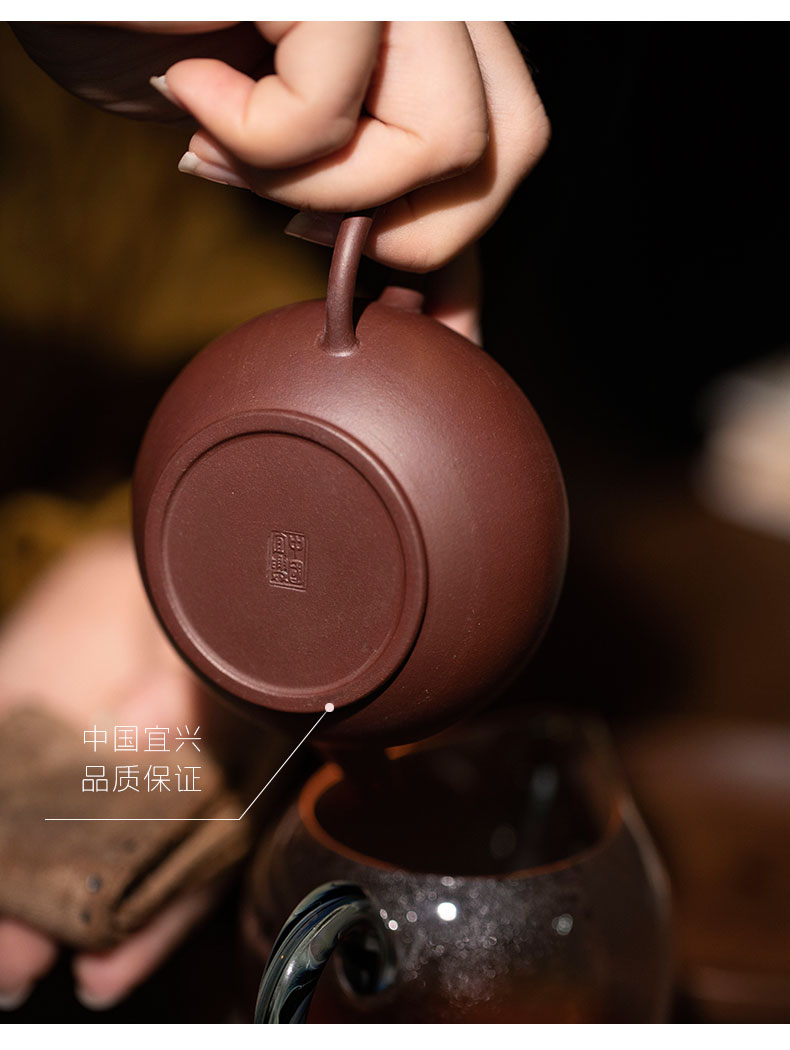 Mountain sound two optional level of purple clay pot of ore size yixing purple clay it little teapot