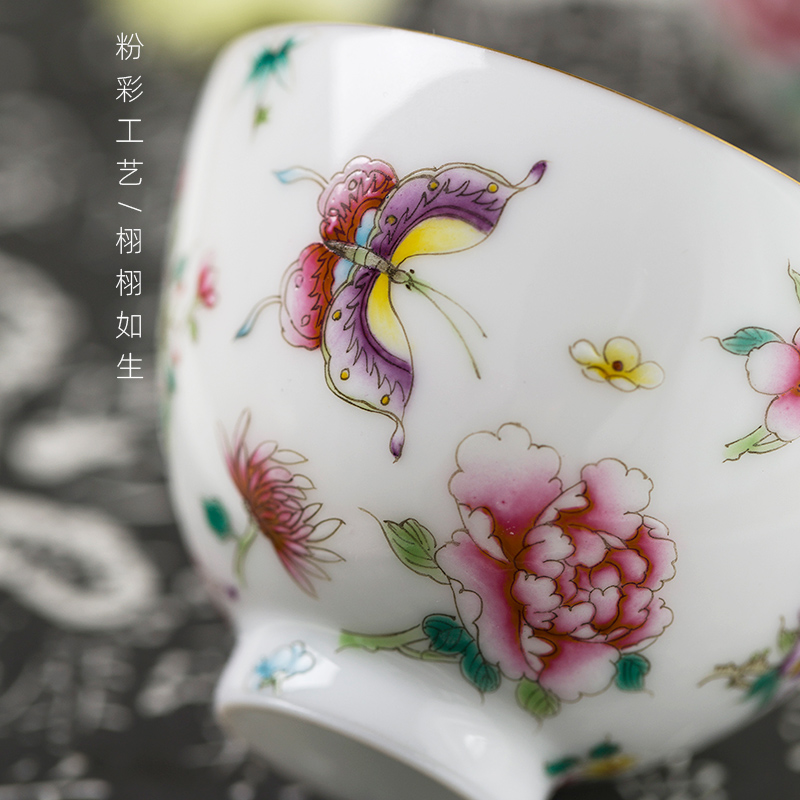 The New pastel hand - made recent masters cup sample tea cup kung fu jingdezhen checking tea cups