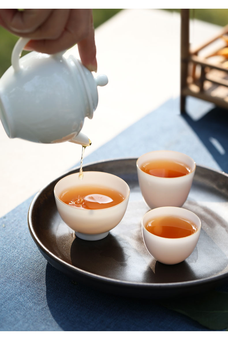 Sweet the white hand kung fu tea cups jingdezhen thin foetus master cup white porcelain bowl with single cup small cups sample tea cup