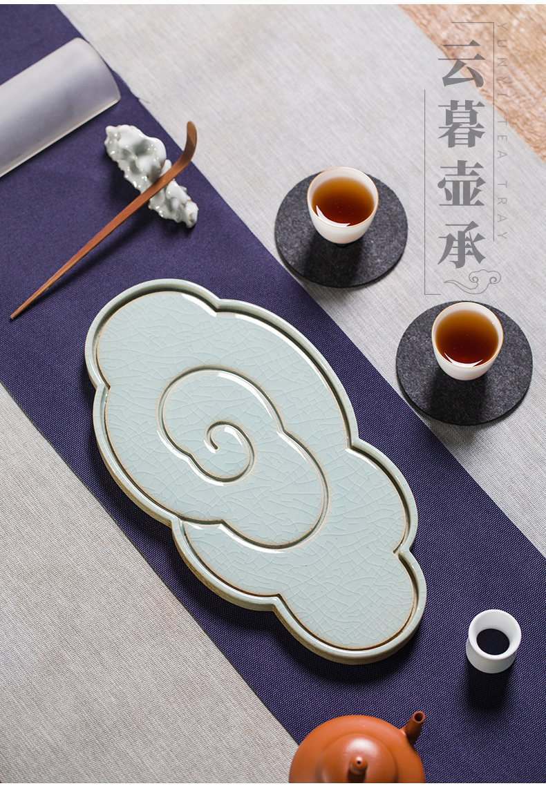 Household small tea table dry tea tray was mercifully small saucer dish for contracted jingdezhen high temperature ceramic tea set tea accessories