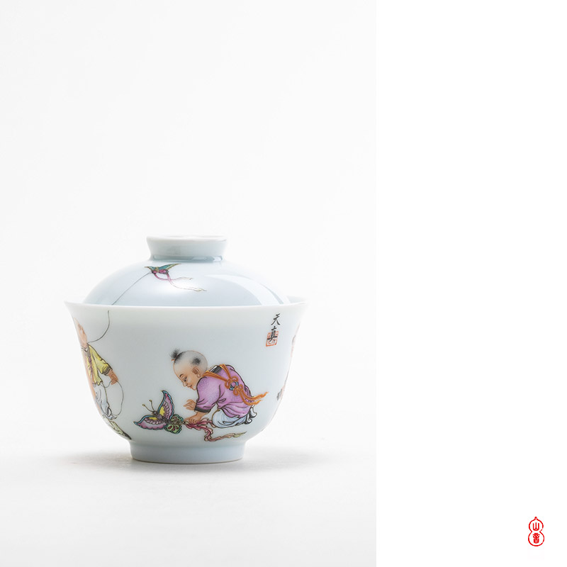 And found of art hall five sub - ka tureen jingdezhen checking ceramic tureen only a single second tureen tea bowl