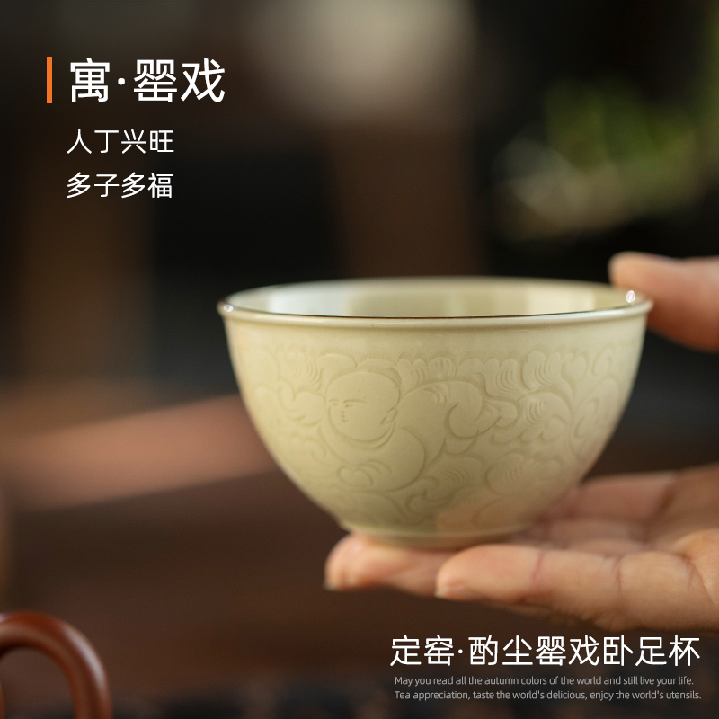 Jingdezhen up lie fa cup manual master cup cup single sample tea cup kung fu tea set small bowl