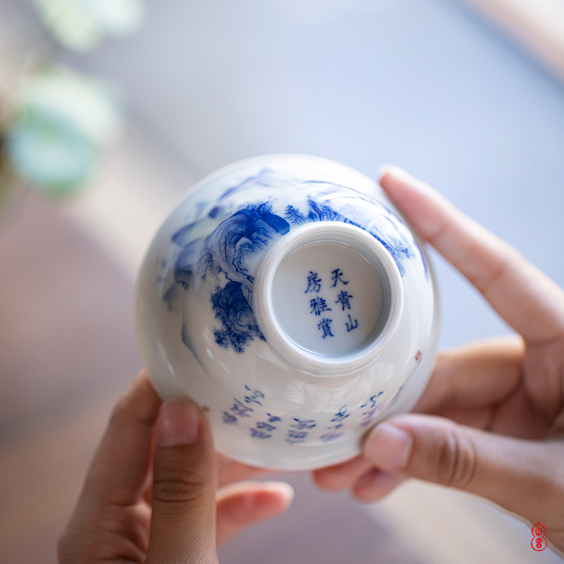 Day to castle peak room tureen hand - made porcelain jingdezhen ceramics only three tureen tea bowl bowl