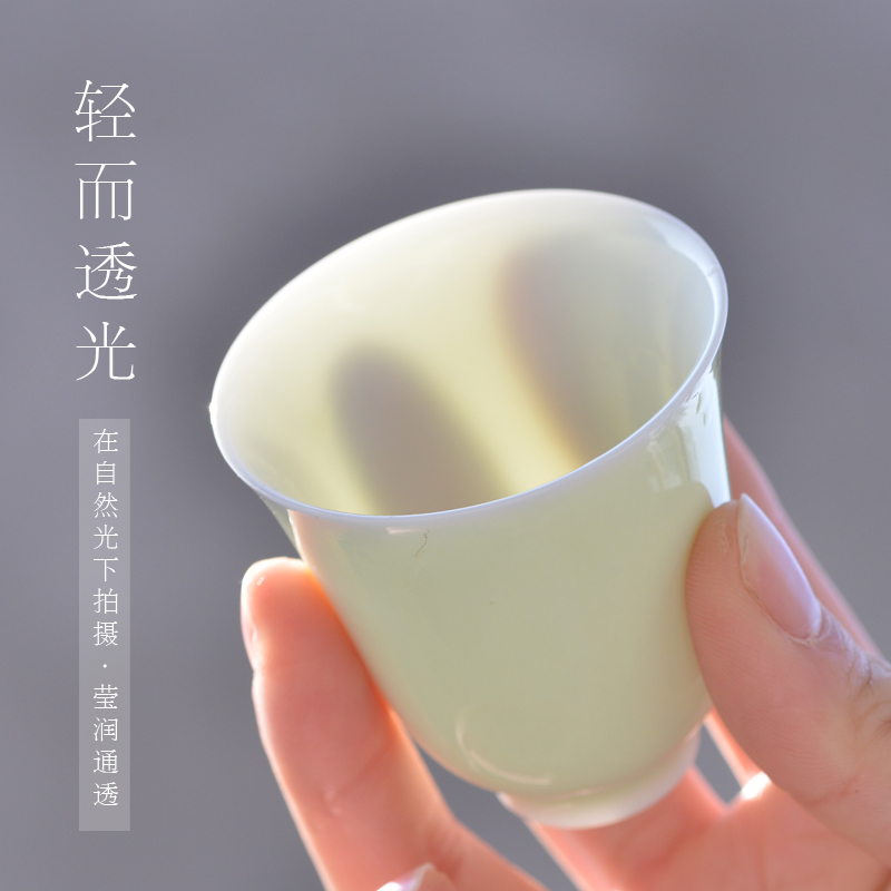 Thin body flora cup small ceramic cups kung fu tea master cup sample tea cup single cup cup of jingdezhen tea service master