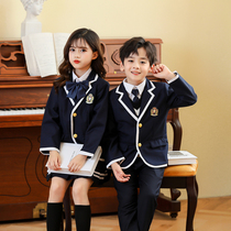 Primary school uniforms spring and autumn suits British Academy style childrens class uniforms kindergarten uniforms autumn and winter outfits
