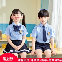 Kindergarten uniform summer childrens class uniform school uniform school English style graduation photo performance costume