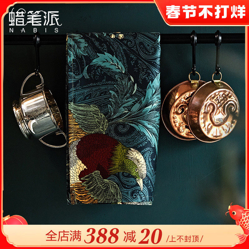 Plant love box nightingale napkin cloth American light luxury napkin pad western food tray pad cotton napkin cloth custom design