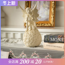 Planting love box angel wings European style light luxury wind ornaments Nordic TV cabinet table porch home soft decorations