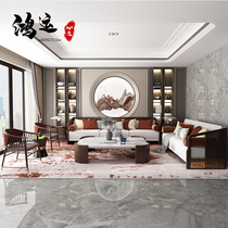 New Chinese solid wood sofas combined modern minimalist white wax wood zen living-room folk club hotel furniture custom-made