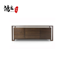 New Chinese Hyun Guan Cabinet Hu Peach Wood Dining Side Cabinet Clubhouse Hotel Lobby Decoration Cabinet-Like Board Room Zen Solid Wood Cabinet