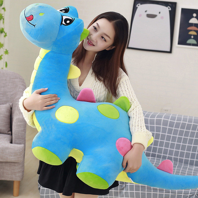 Cartoon cute dinosaur plush toy small doll doll sleeping pillow long neck doll girl children birthday