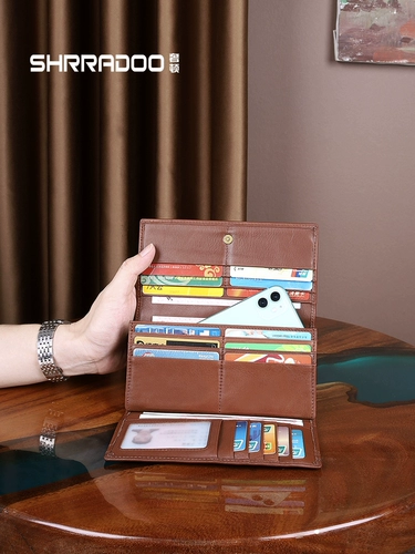 Бумажник, мобильный телефон, кожаная вместительная и большая маленькая сумка клатч, из натуральной кожи