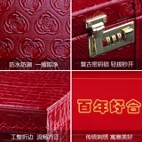 Красная свадебная коробка с маленькой красочной подарочной коробкой, женская невеста, нажмите нижнюю свадебную коробку с золотой коробкой