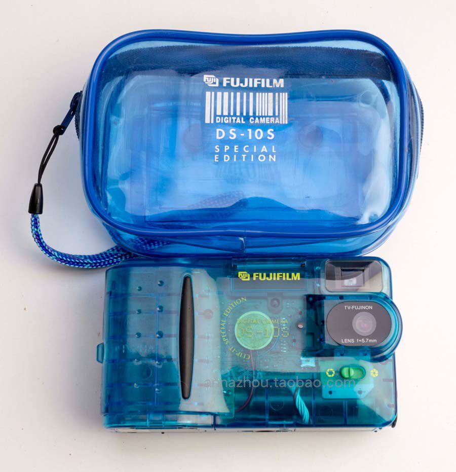 FujiFilm Fuji digital camera ClipIt DS-10S Japan native limited edition transparent fuselage