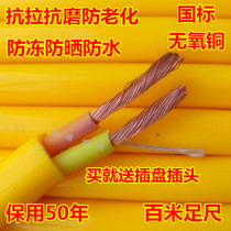 GB pure copper 2-core waterproof flexible cable antifreeze wire 1 5 2 5 4 square sheathed wire outdoor power cord