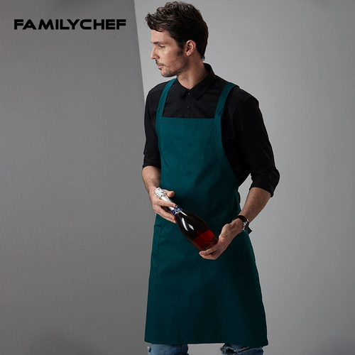 Модный длинный кофейный фартук для работы, в корейском стиле