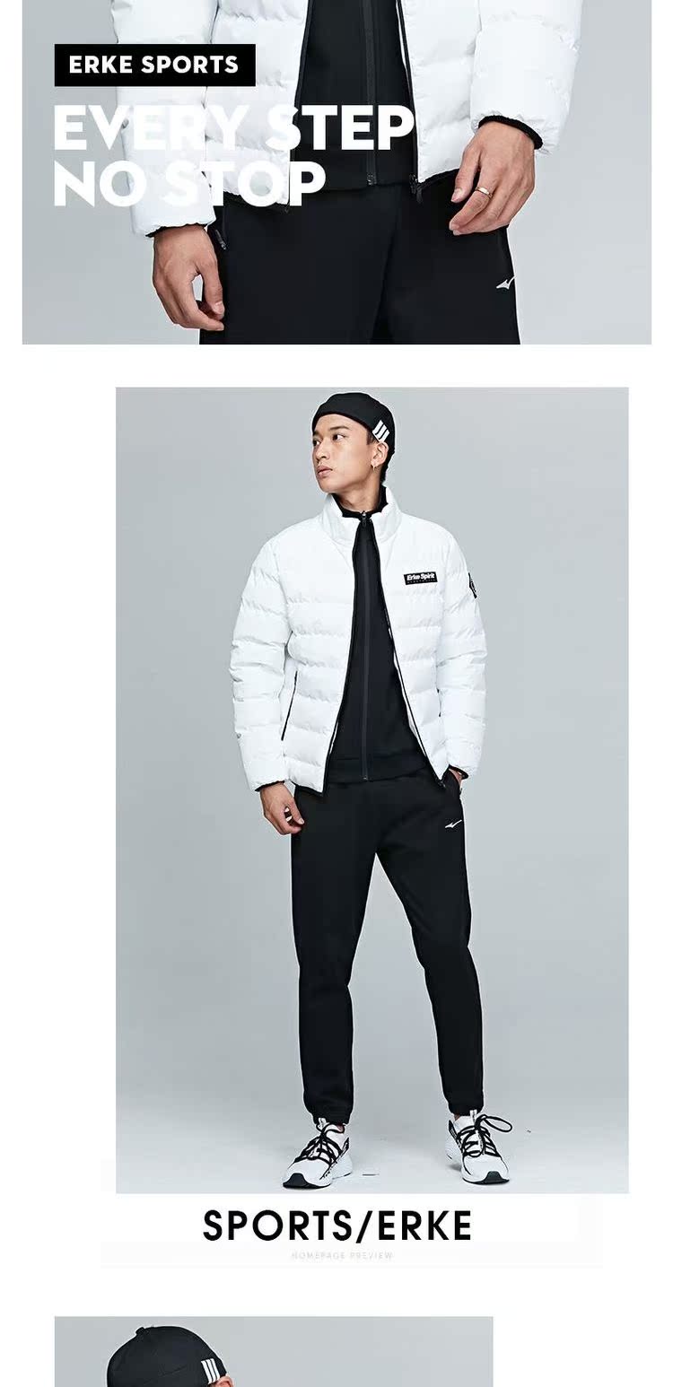 Quần áo cotton nam Hongxing Erke 2019 mùa xuân áo mới thể thao đào tạo áo gió mùa xuân ấm áp lạnh nam - Quần áo độn bông thể thao áo phao zara nam