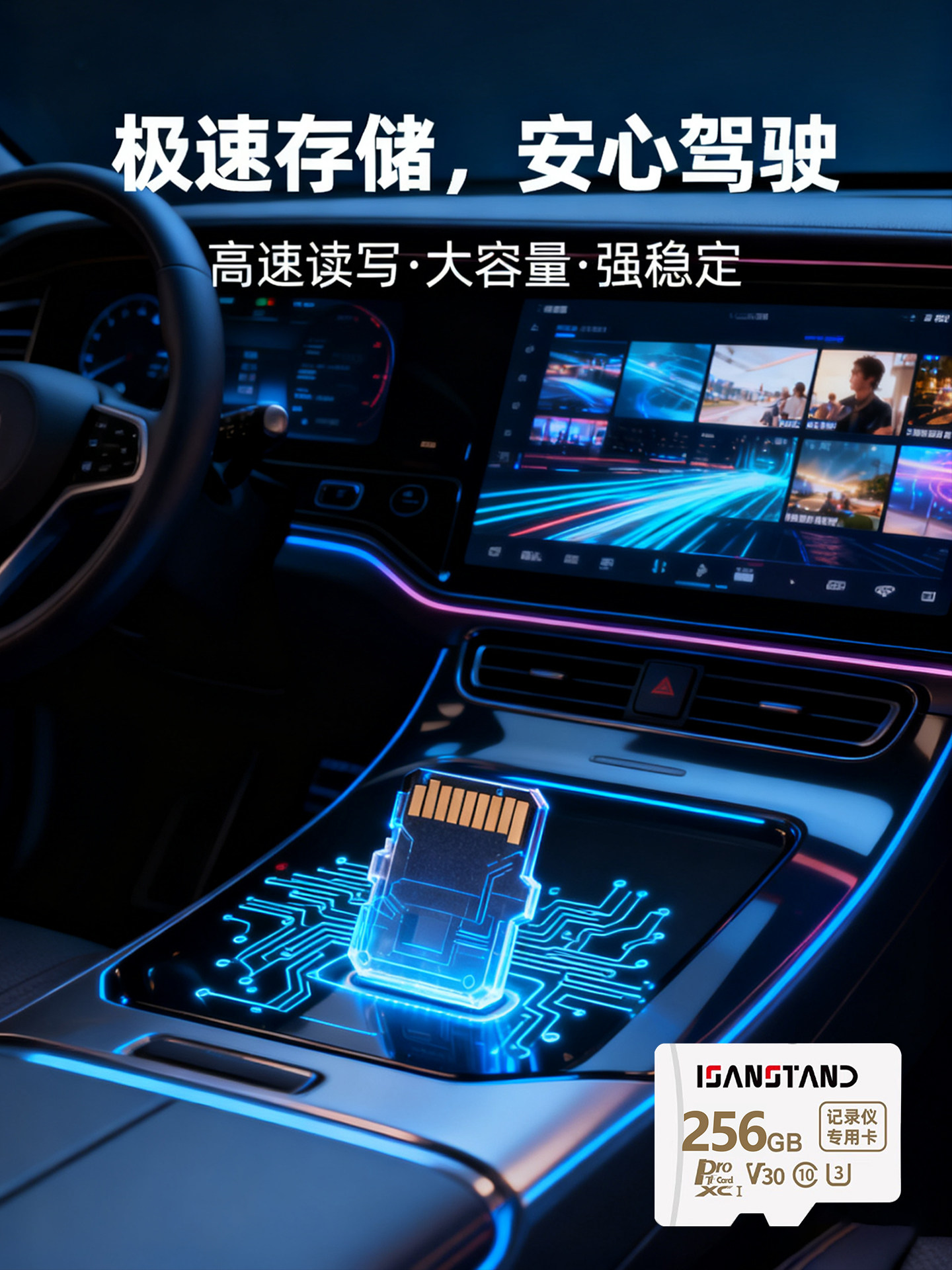 Suitable for Wenjie M7M8M9 Dedicated Driving Recorder Memory Card, Sentry Mode Storage Card, Car Accessories and Supplies