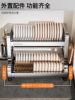304 Stainless Steel Dish Storage Rack Kitchen Multifunctional Storage Rack Household Countertop Dish Rack Draining Dish Rack