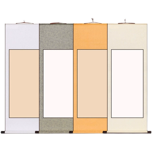 Пустая прокрутка вертикальная висящая вала в твердом переплете на горе рис бумага Белая антикварная живопись сердце четыре фута и три фута для открытия французской живописи