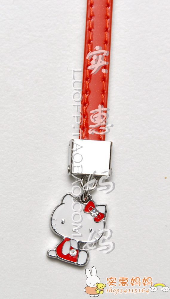 Import special price spot Japan straight away Hello Kitty DIY red with dolls phone hanging rope