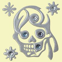 Shanghai Spot Japan Straight Sends High Time Painted Skull Silver phone stickers