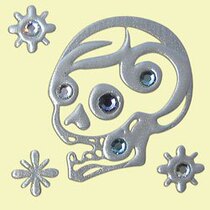 Shanghai Spot Japan Straight Sends High Time Painted Skull Side Silver phone stickers