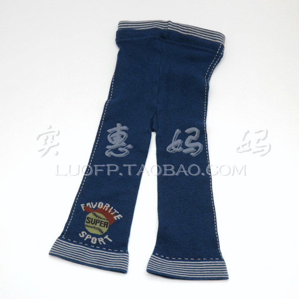 Uvalent Shanghai Spot Japanese female baby Cowboy blue tightness waist elastic inner lap pants 85cm