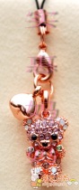 Import Special Price Spot Japan Straight Away Small Cute Crystal Little Bear Crystal Pendant Mobile Phone Chain