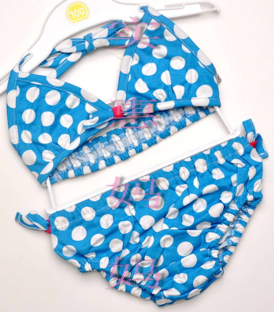 Shanghai stock Japan direct delivery female baby bikini (swimsuit) 100cm blue