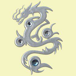 Shanghai Spot Japan Straight Sends High Time Painted Dragon Diamond Silver phone stickers