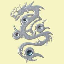 Shanghai Spot Japan Straight Sends High Time Painted Dragon Diamond Silver phone stickers