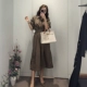 Phụ nữ 2020 gió lạnh mới Hồng Kông sang trọng trang phục khí chất Váy ren mỏng gió retro - Váy eo cao