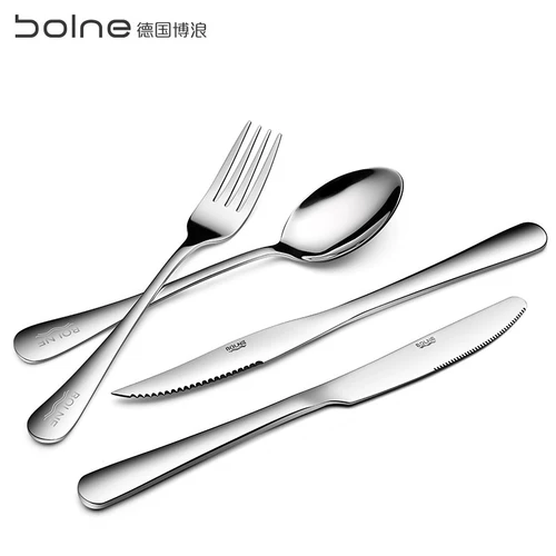 博浪 Комплект из нержавеющей стали, посуда, вилка, увеличенная толщина, 3 предмета