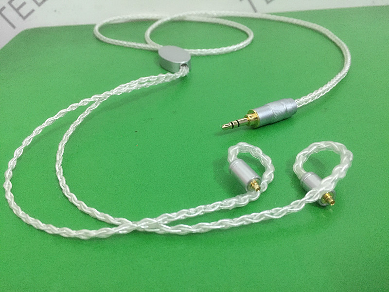 8-core sterling silver headphone upgrade cable ie80 se215 535 soft headphone cable