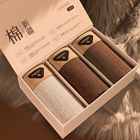 Земляной коричневый + Земляной коричневый + Весенний дождь Белый — 3 шт. [Хлопок Синьцзян 80S + Антибактериальный материал класса 10А]