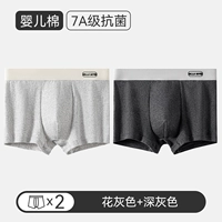 [Baby Cotton 7a Antibacterial] Цветочный серый+темно -серый два наряда