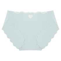 Underwear for women pure cotton crotch seamless ice silk antibacterial underwear for girls mid-waist sports large size triangle shorts