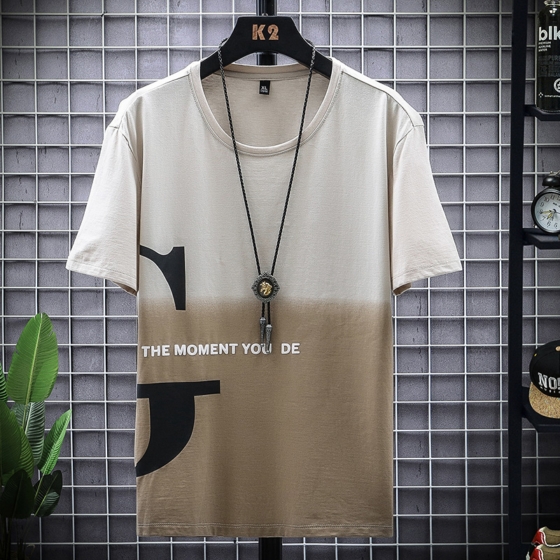 Châu Âu và Mỹ năm 2020 mới ngắn tay áo thun nam nhuộm retro đường hip-hop nửa tay áo in edvited t-shirt loose-fitting của nam giới