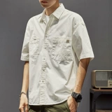 Сексуальная тонкая хлопковая рубашка, в американском стиле