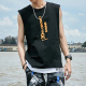 Tay t-shirt của nam giới hip-hop lỏng chảy vest vai triều thương hiệu thể thao siêu lửa bóng rổ mặc hợp thời trang cotton mùa hè