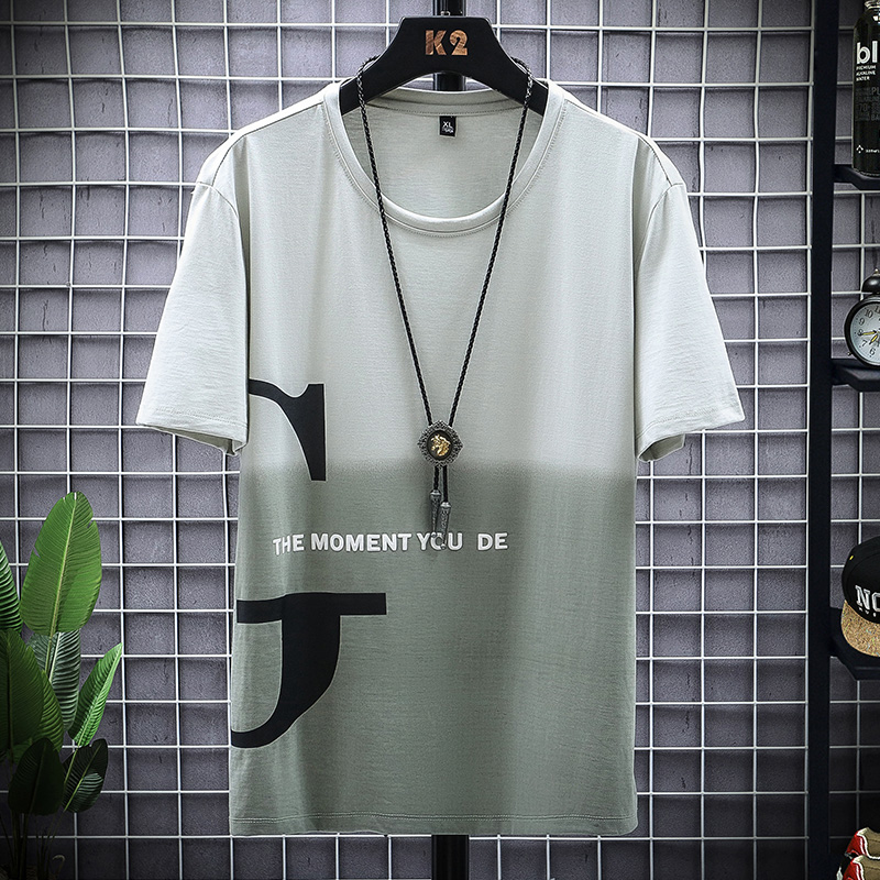 Châu Âu và Mỹ năm 2020 mới ngắn tay áo thun nam nhuộm retro đường hip-hop nửa tay áo in edvited t-shirt loose-fitting của nam giới