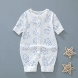 Детский комбинезон, штаны для новорожденных, хлопковый лонгслив, детская летняя пижама