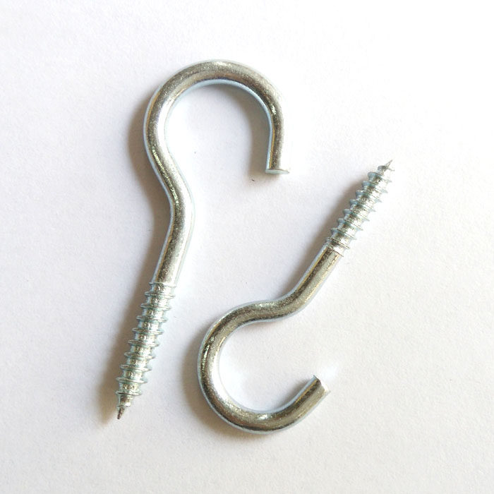 No. 6 light hook lamp hook iron question mark hook for sheep eye hook with hook wood self-tapping screw